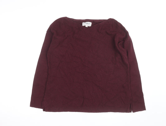 FatFace Womens Red Cotton Blend Crew Neck Jumper Size 12