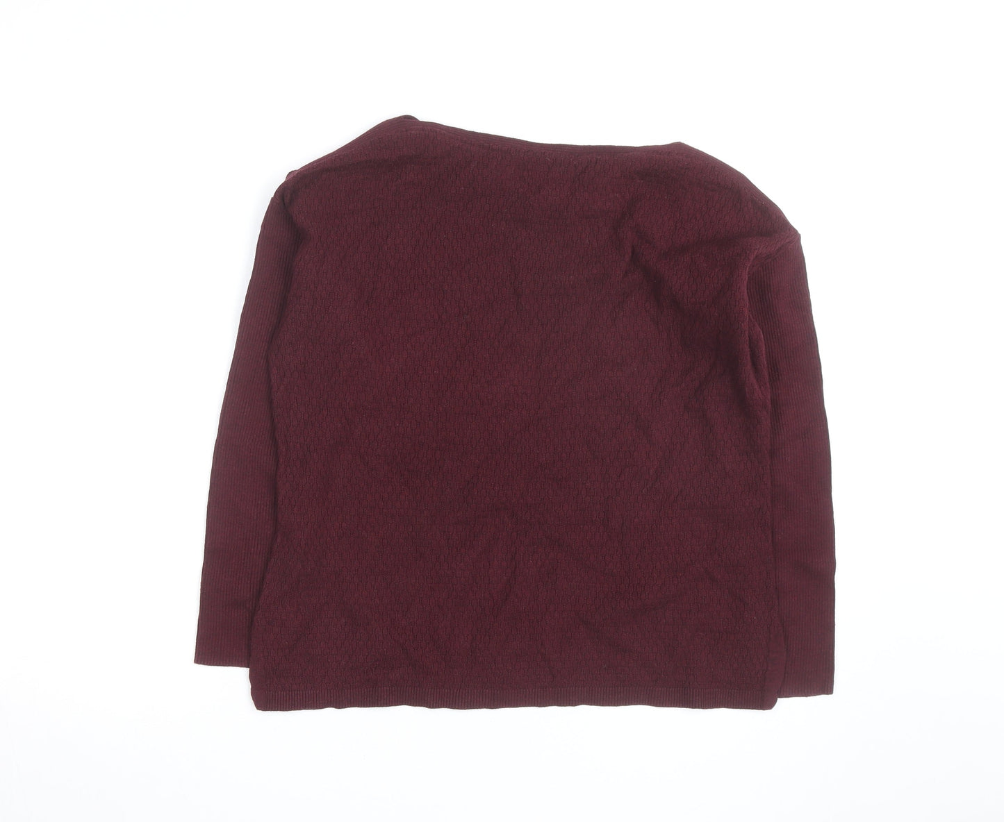 FatFace Womens Red Cotton Blend Crew Neck Jumper Size 12