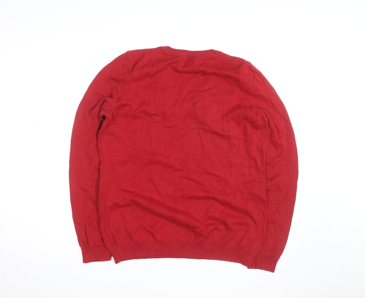 U.S. Polo Assn. Men's Red Cotton V-Neck Jumper 2XL