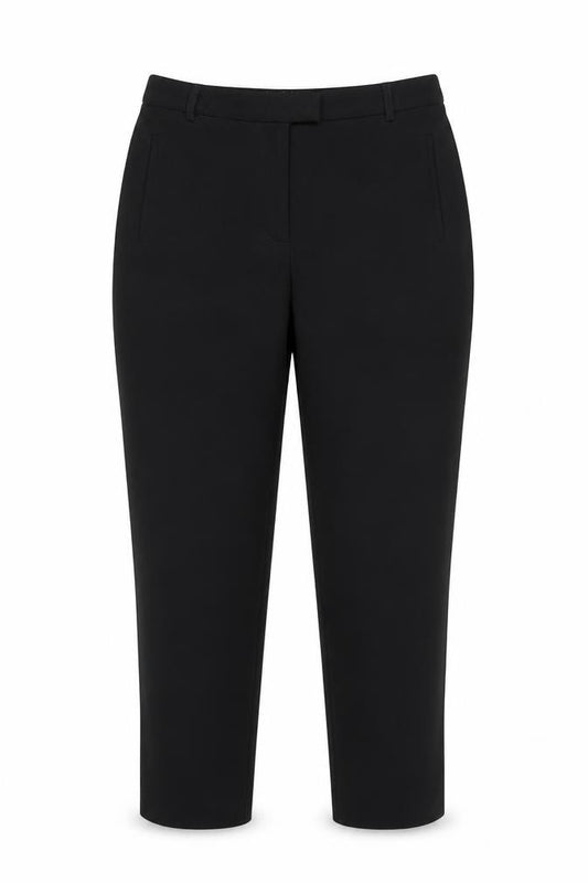 Miss Selfridge Women Black Slim Tailored Ankle Trousers Size 10