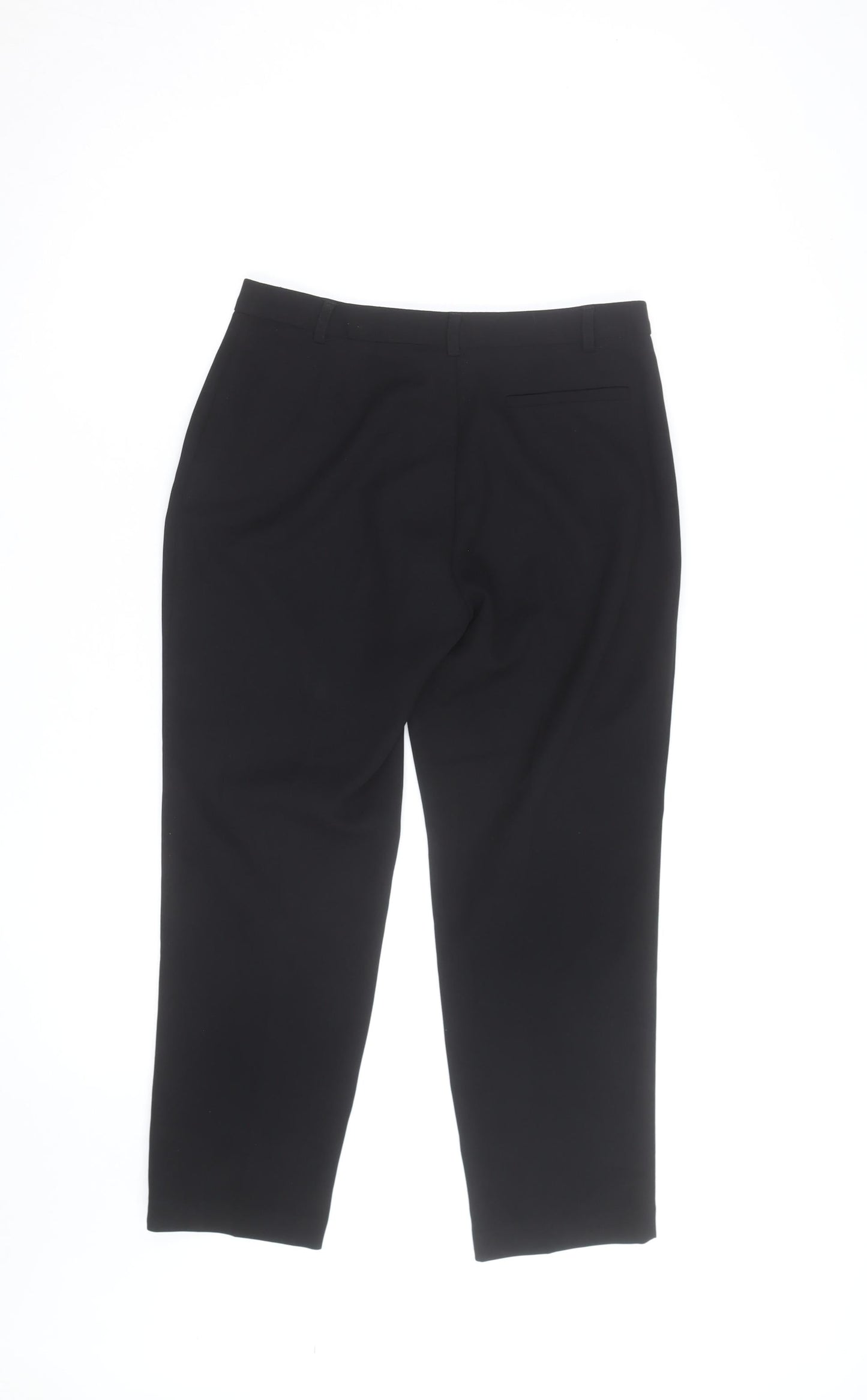 Miss Selfridge Women Black Slim Tailored Ankle Trousers Size 10