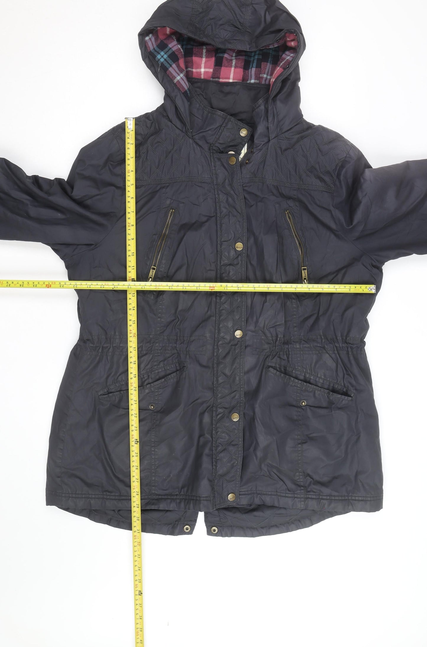 Matalan Women’s Black Hooded Long Parka Jacket Size 20