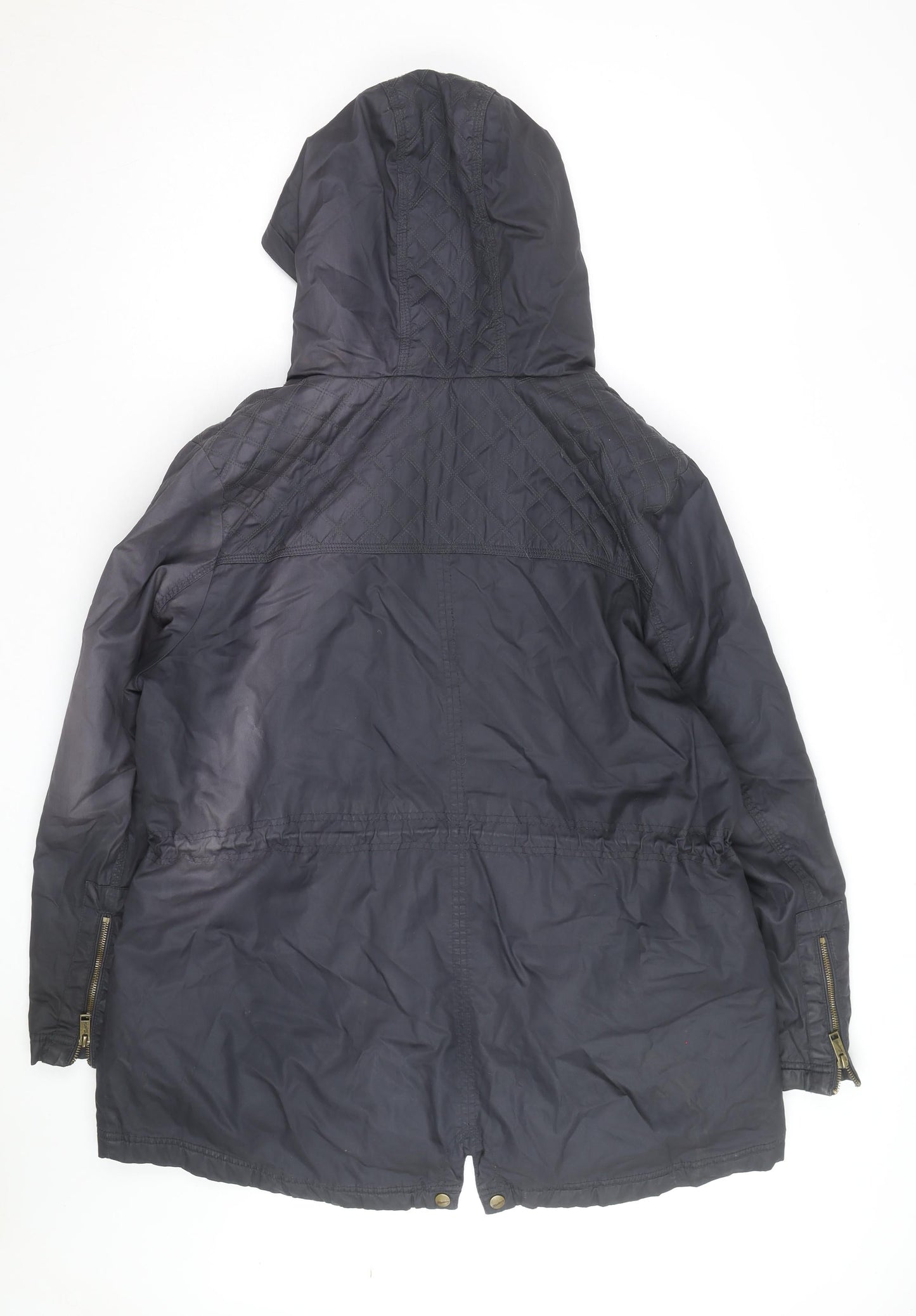 Matalan Women’s Black Hooded Long Parka Jacket Size 20