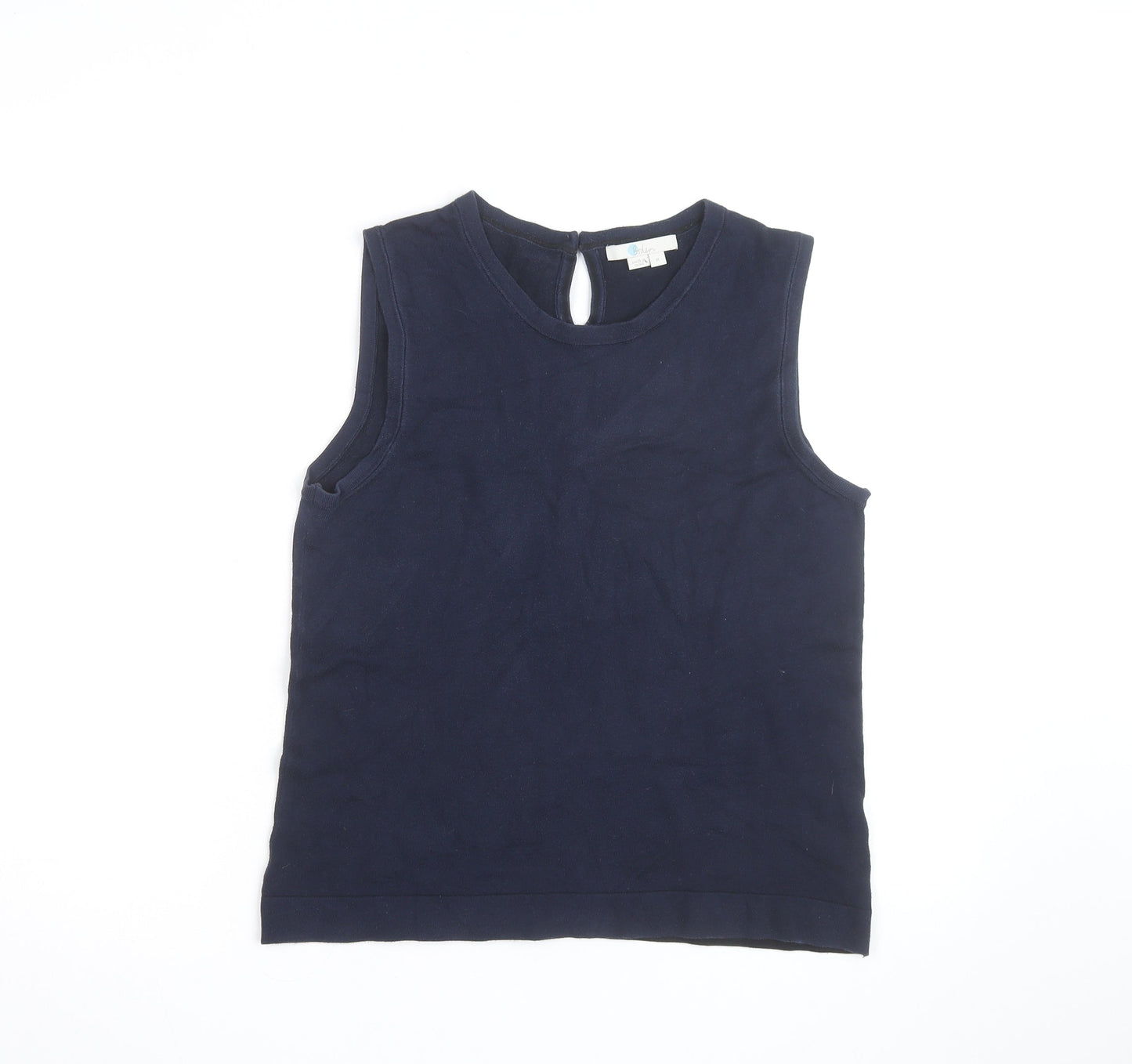 Boden Women's Blue Cotton Sleeveless Tank Top M