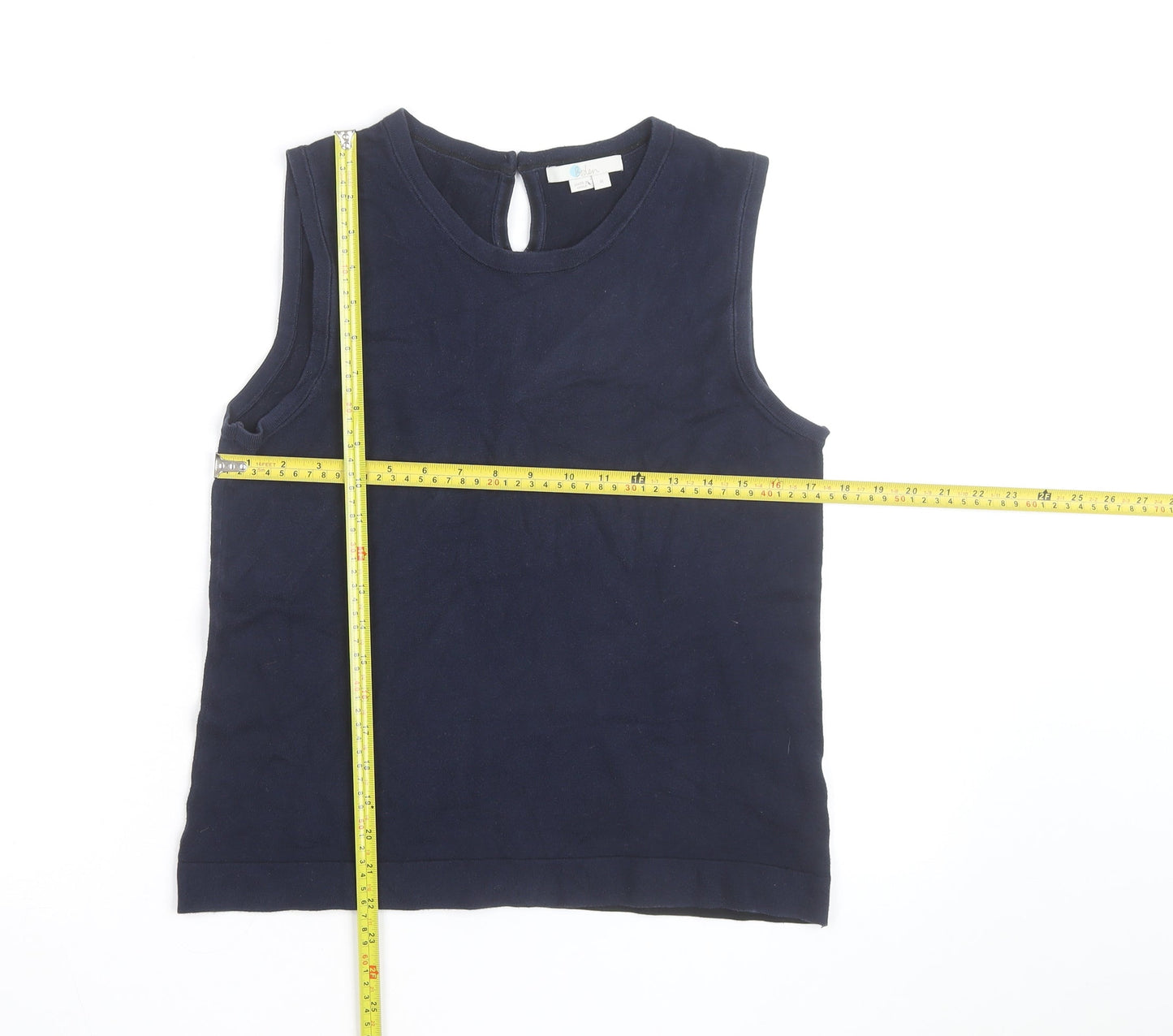 Boden Women's Blue Cotton Sleeveless Tank Top M