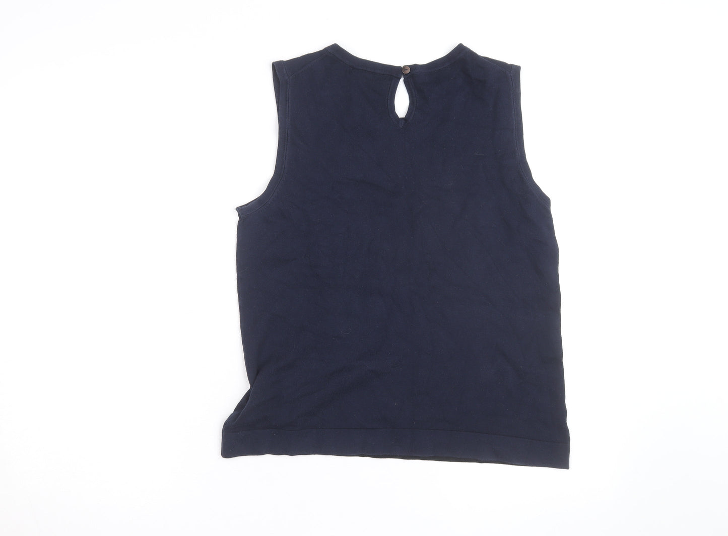Boden Women's Blue Cotton Sleeveless Tank Top M