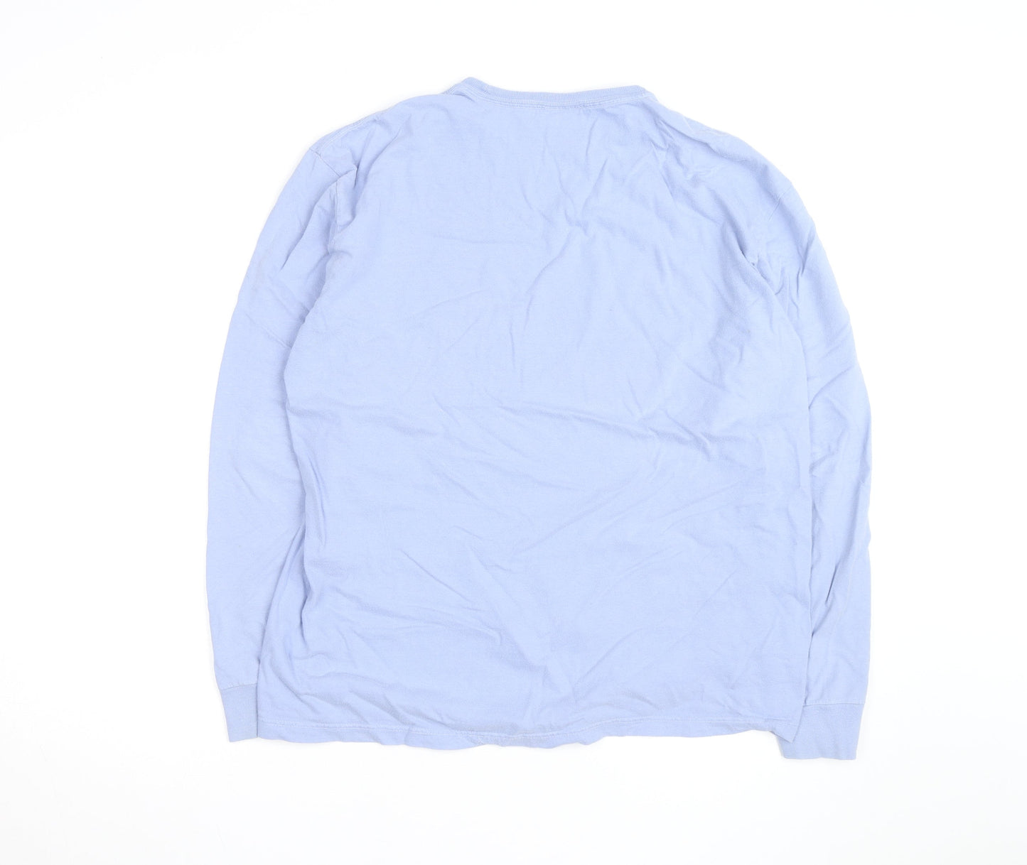 Ralph Lauren Men's Blue Long Sleeve Cotton Crew Neck Casual Top M