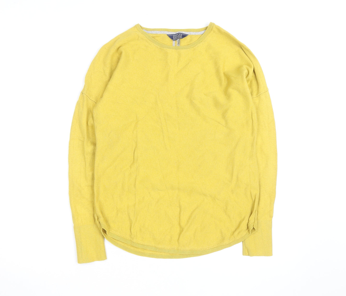 Joules Women’s Yellow Cotton Crew Neck Long Sleeve Jumper Size 18