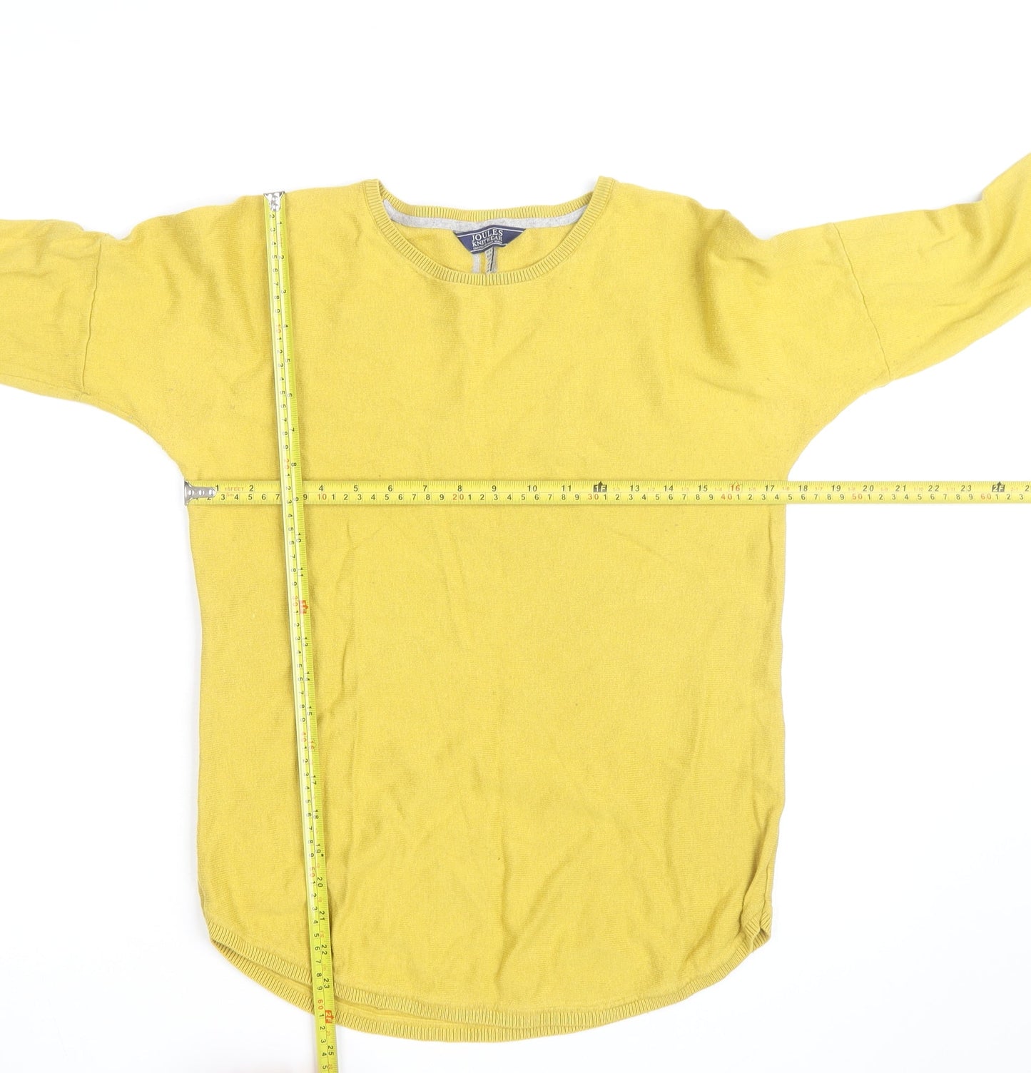Joules Women’s Yellow Cotton Crew Neck Long Sleeve Jumper Size 18