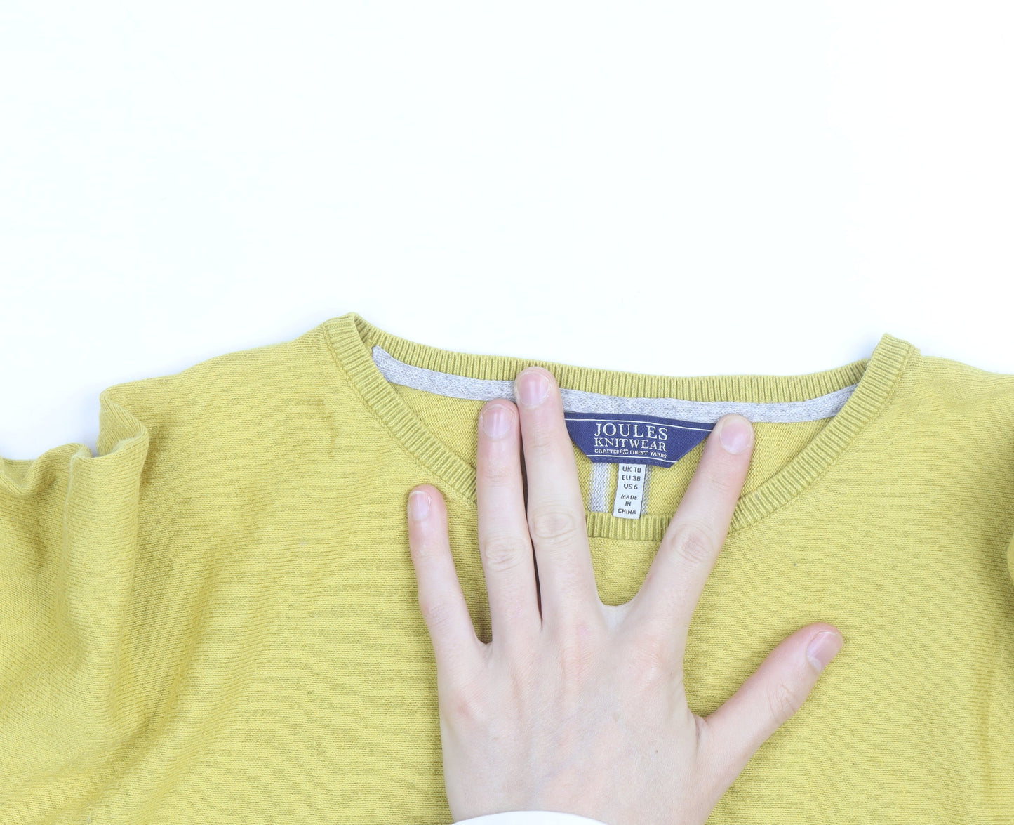 Joules Women’s Yellow Cotton Crew Neck Long Sleeve Jumper Size 18