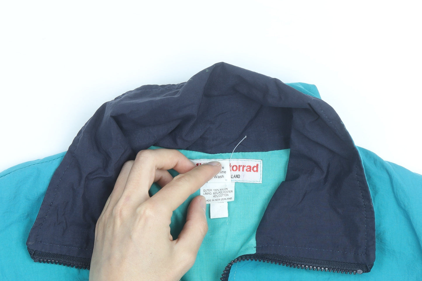 BMW Motorrad Men's Blue 2XL Vintage Nylon Windbreaker Jacket