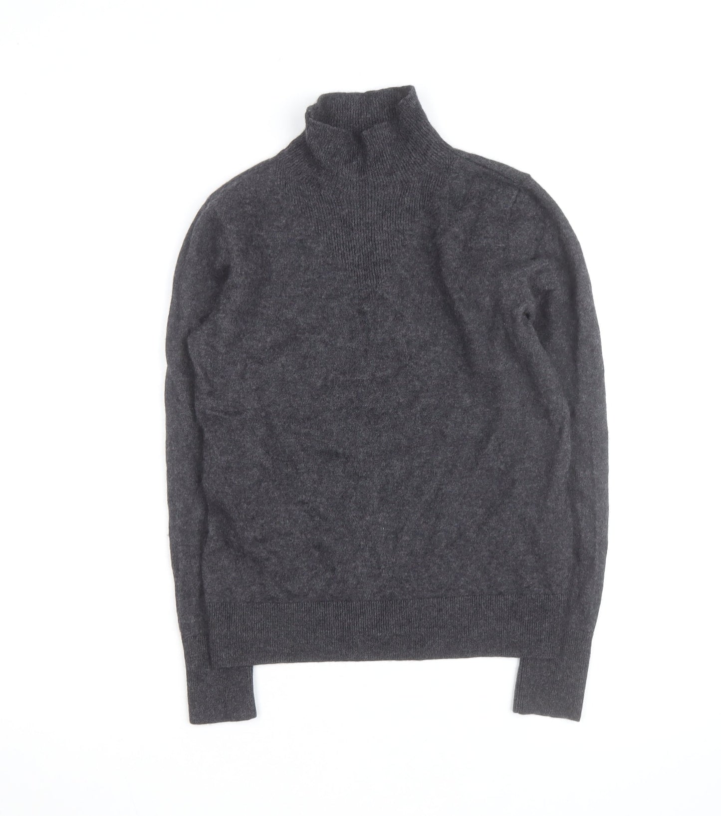 Banana Republic Women’s Grey Cashmere Roll Neck Jumper XS