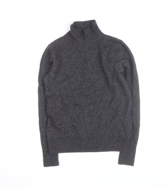 Banana Republic Women’s Grey Cashmere Roll Neck Jumper XS