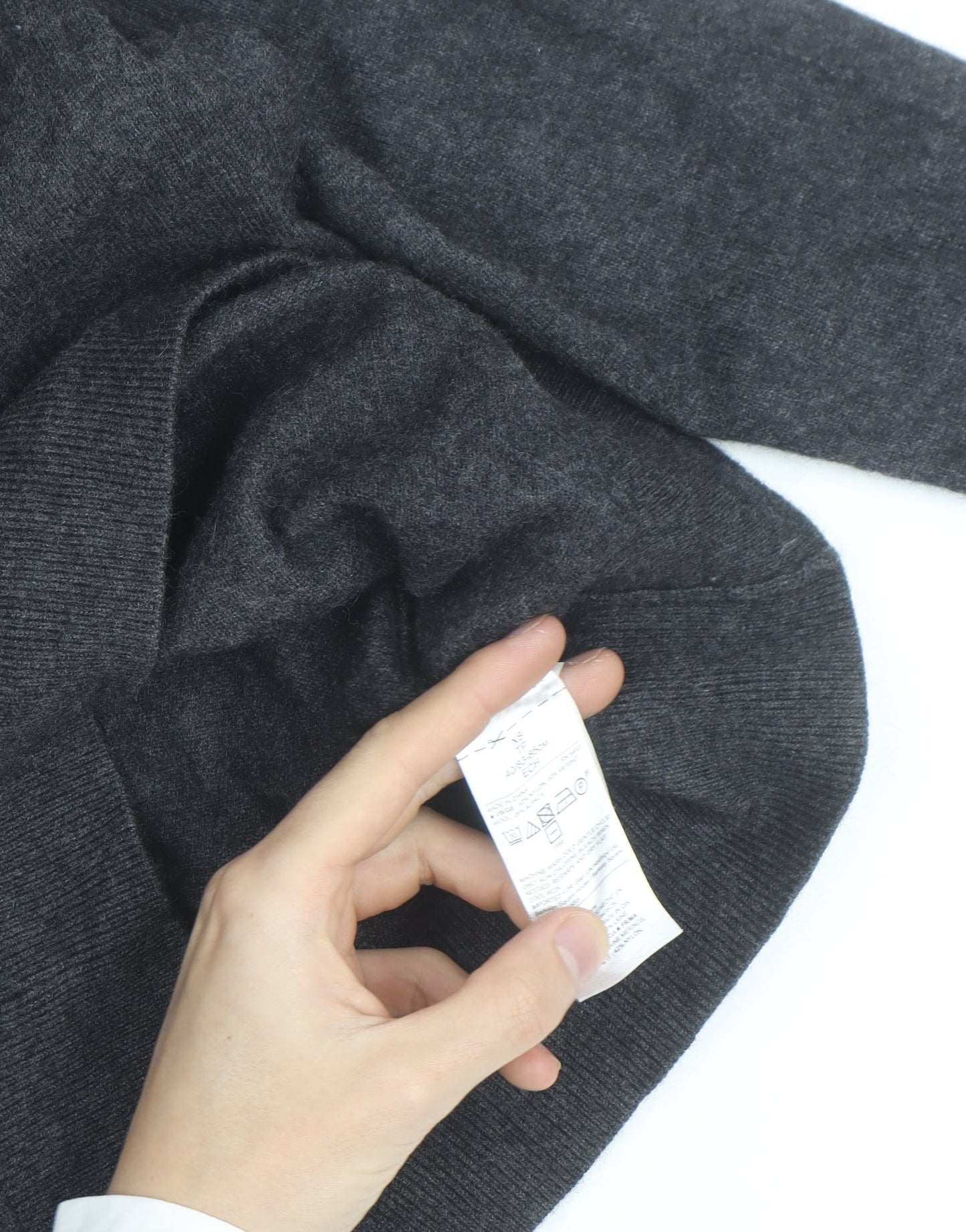 Banana Republic Women’s Grey Cashmere Roll Neck Jumper XS