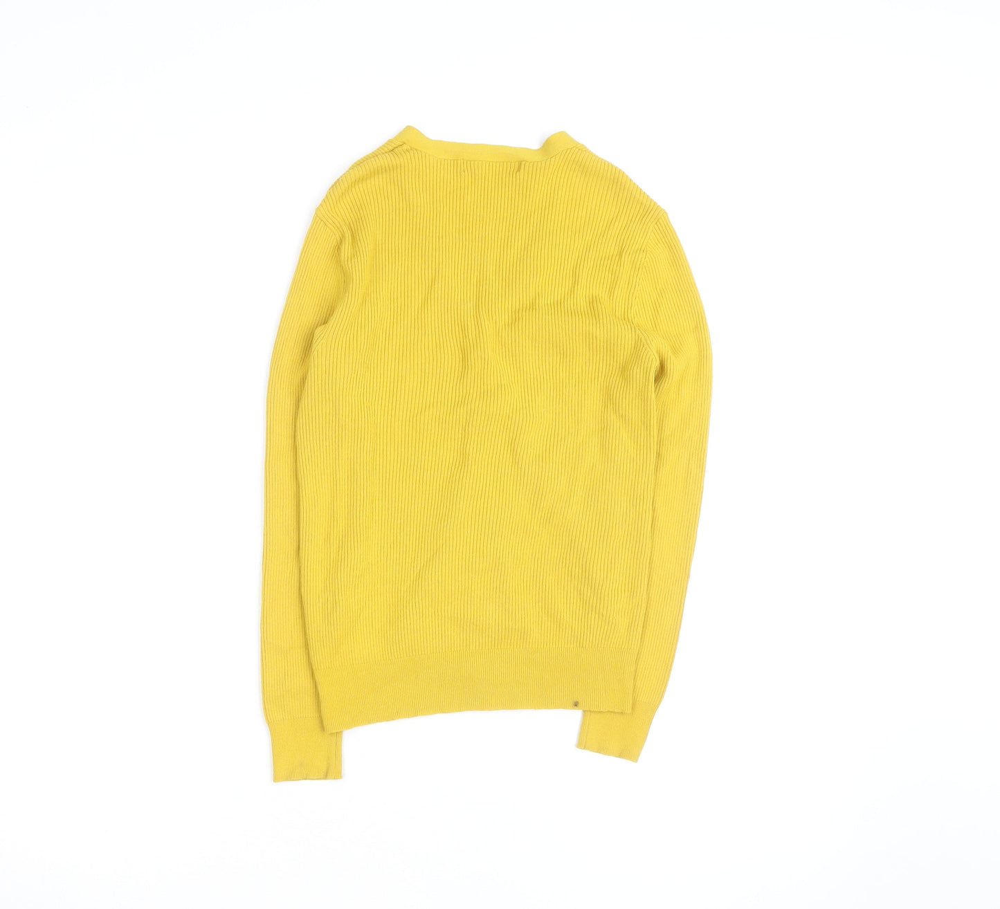 Marks and Spencer Women’s Yellow V-Neck Button Cardigan Size 14