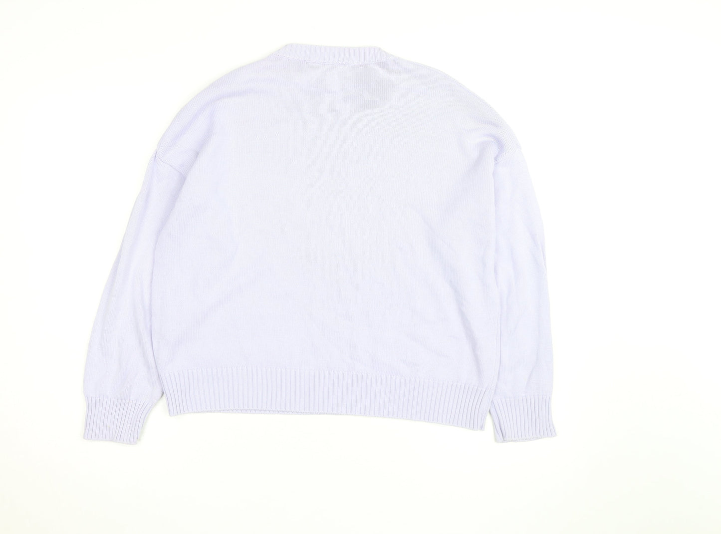 United Colors of Benetton Men's White Cotton Crew Neck Jumper M