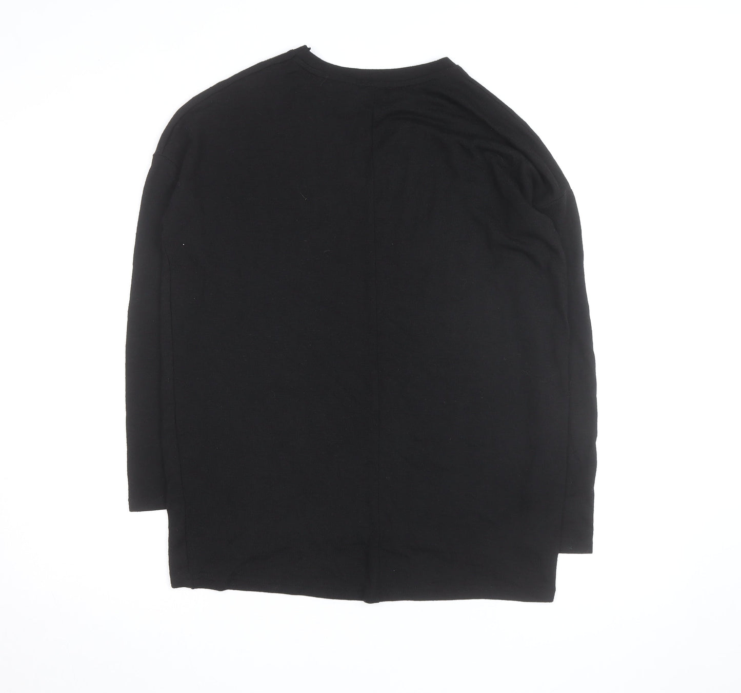 New Look Men’s Black Studded Crew Neck Long Sleeve Jumper Size S
