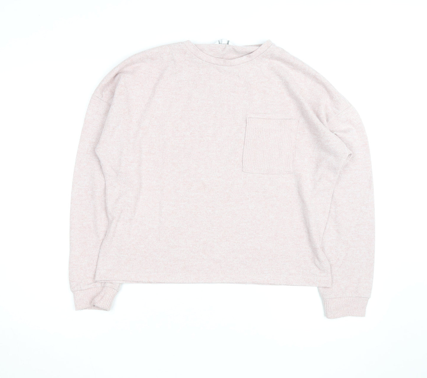 Dunelm Women’s Pink Crew Neck Long Sleeve Relaxed Fit Jumper Size 12