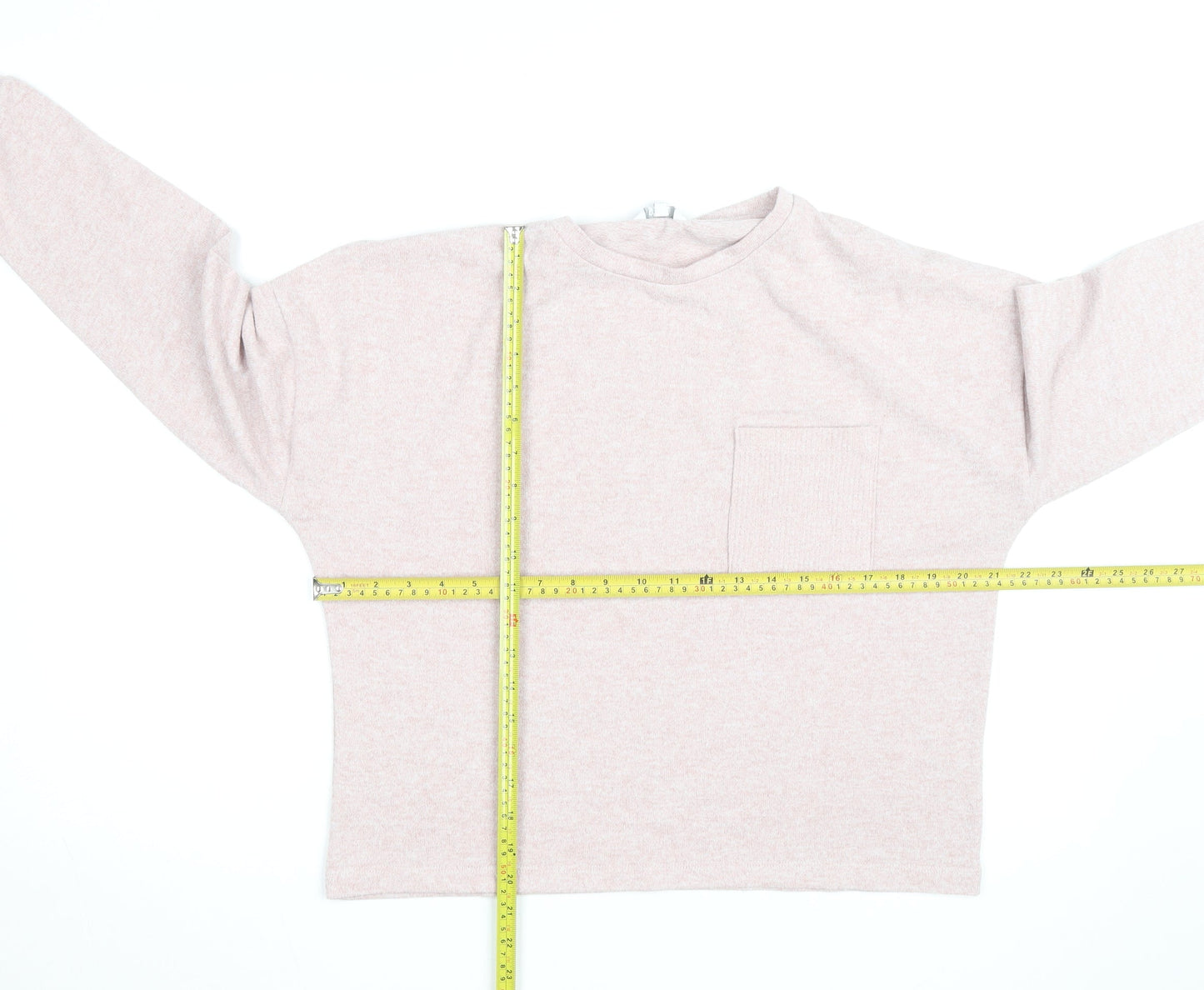 Dunelm Women’s Pink Crew Neck Long Sleeve Relaxed Fit Jumper Size 12
