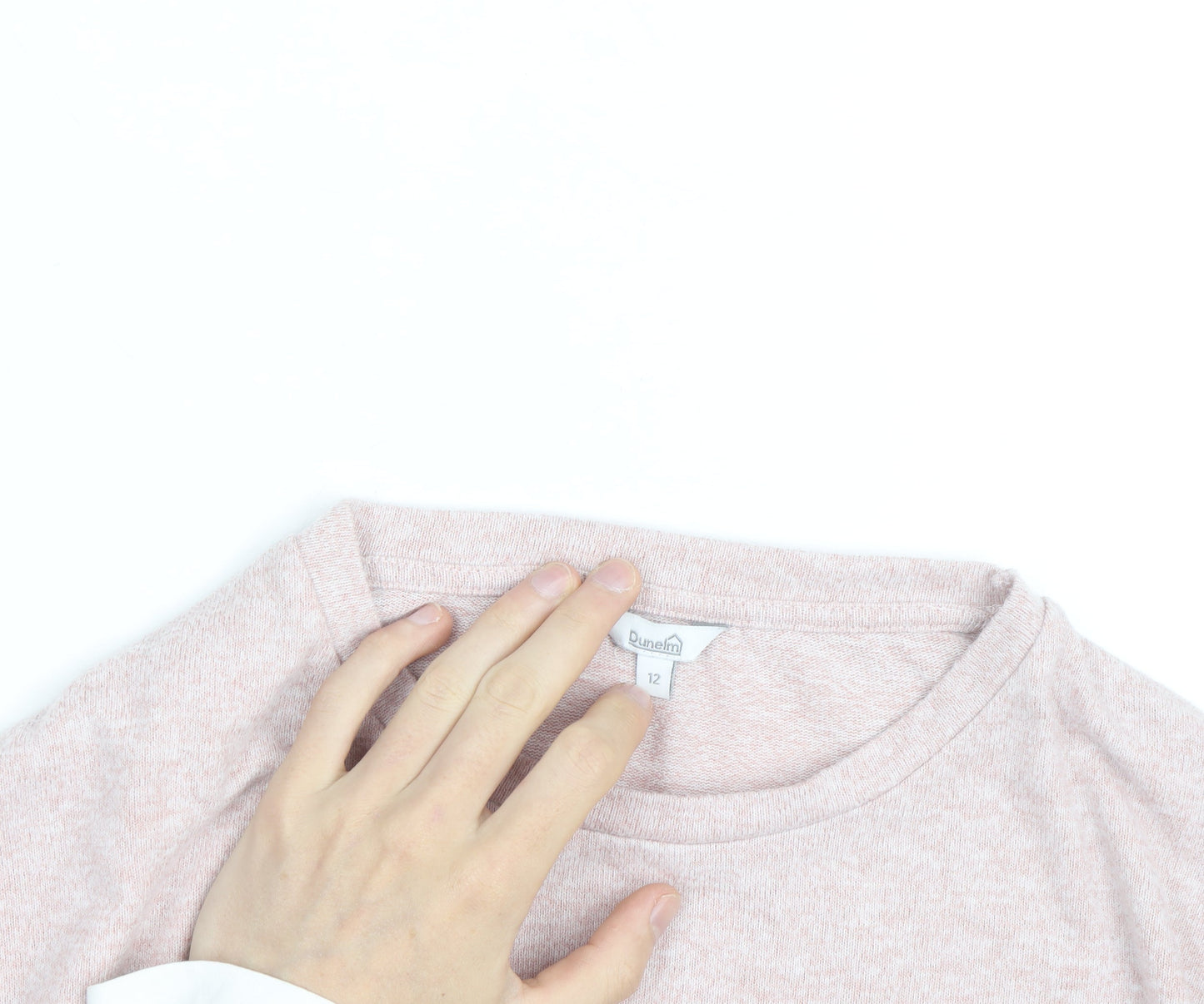 Dunelm Women’s Pink Crew Neck Long Sleeve Relaxed Fit Jumper Size 12