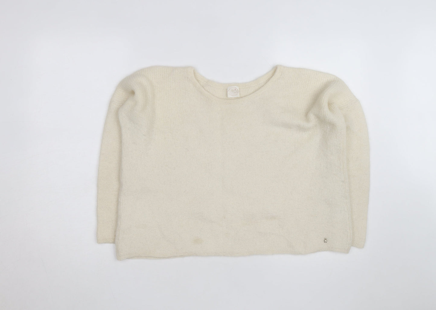 Les Petits Hauts Women’s Ivory Mohair Alpaca Knit Jumper L