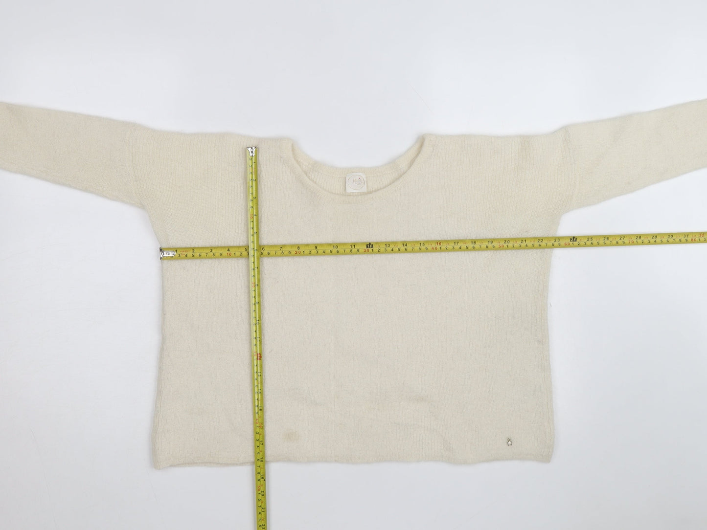 Les Petits Hauts Women’s Ivory Mohair Alpaca Knit Jumper L