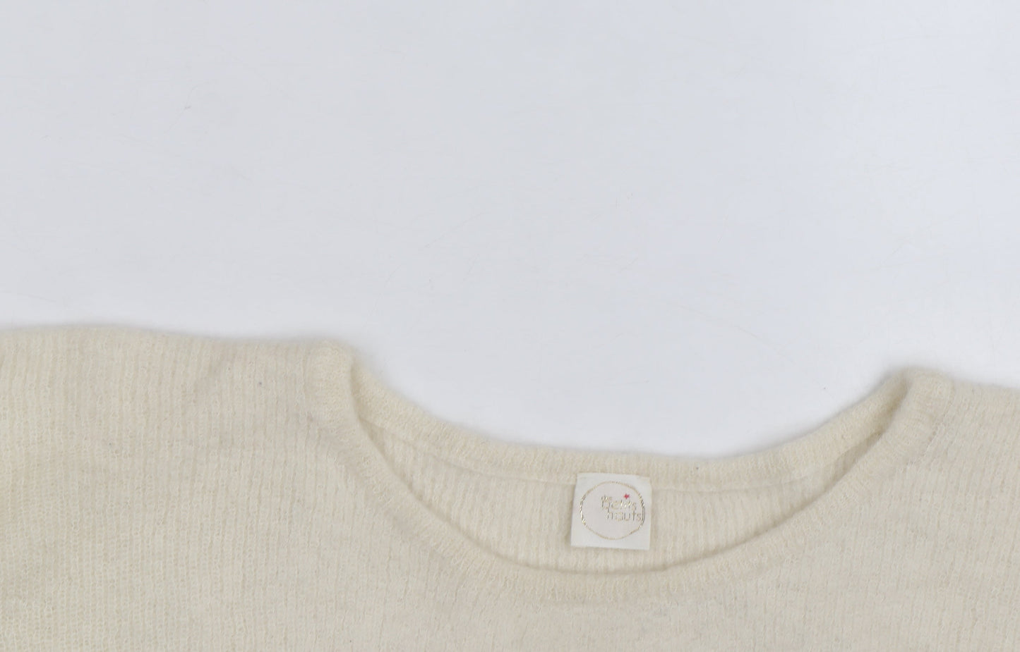 Les Petits Hauts Women’s Ivory Mohair Alpaca Knit Jumper L