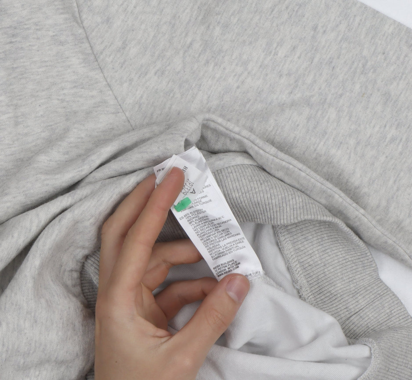Reiss Men's Grey XS Crew Neck Pullover Sweatshirt