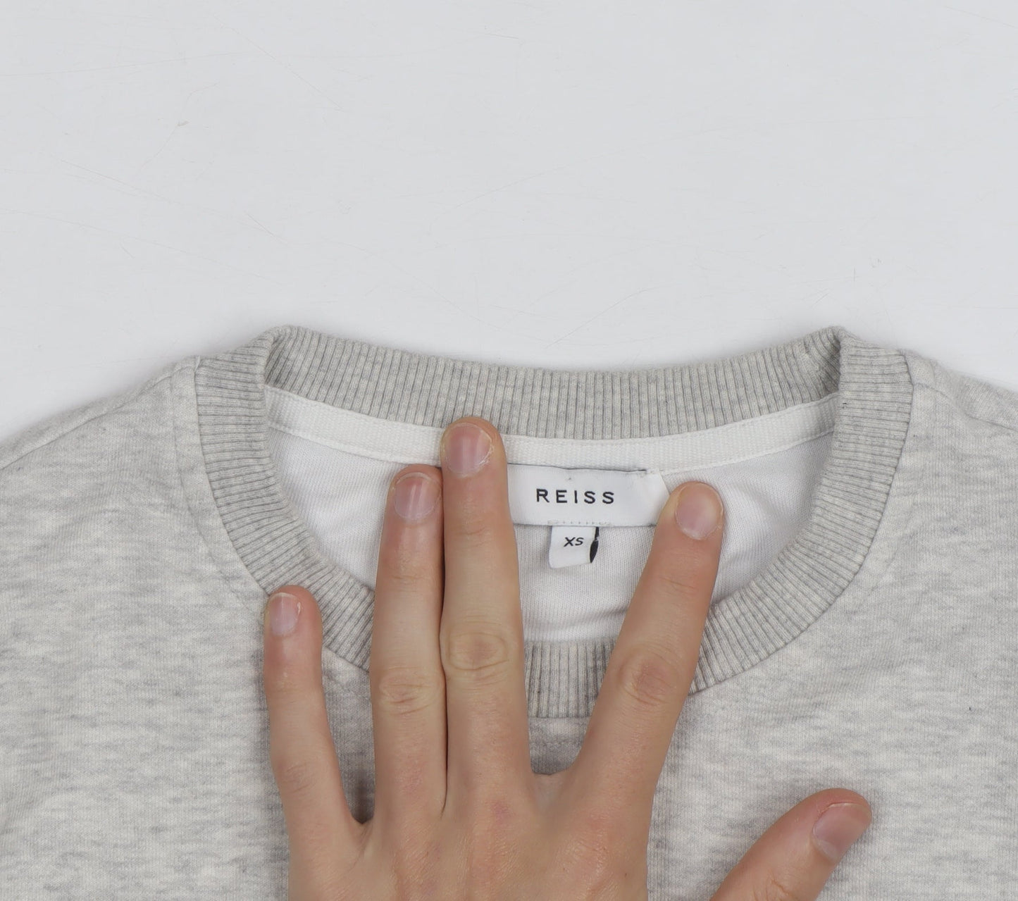 Reiss Men's Grey XS Crew Neck Pullover Sweatshirt