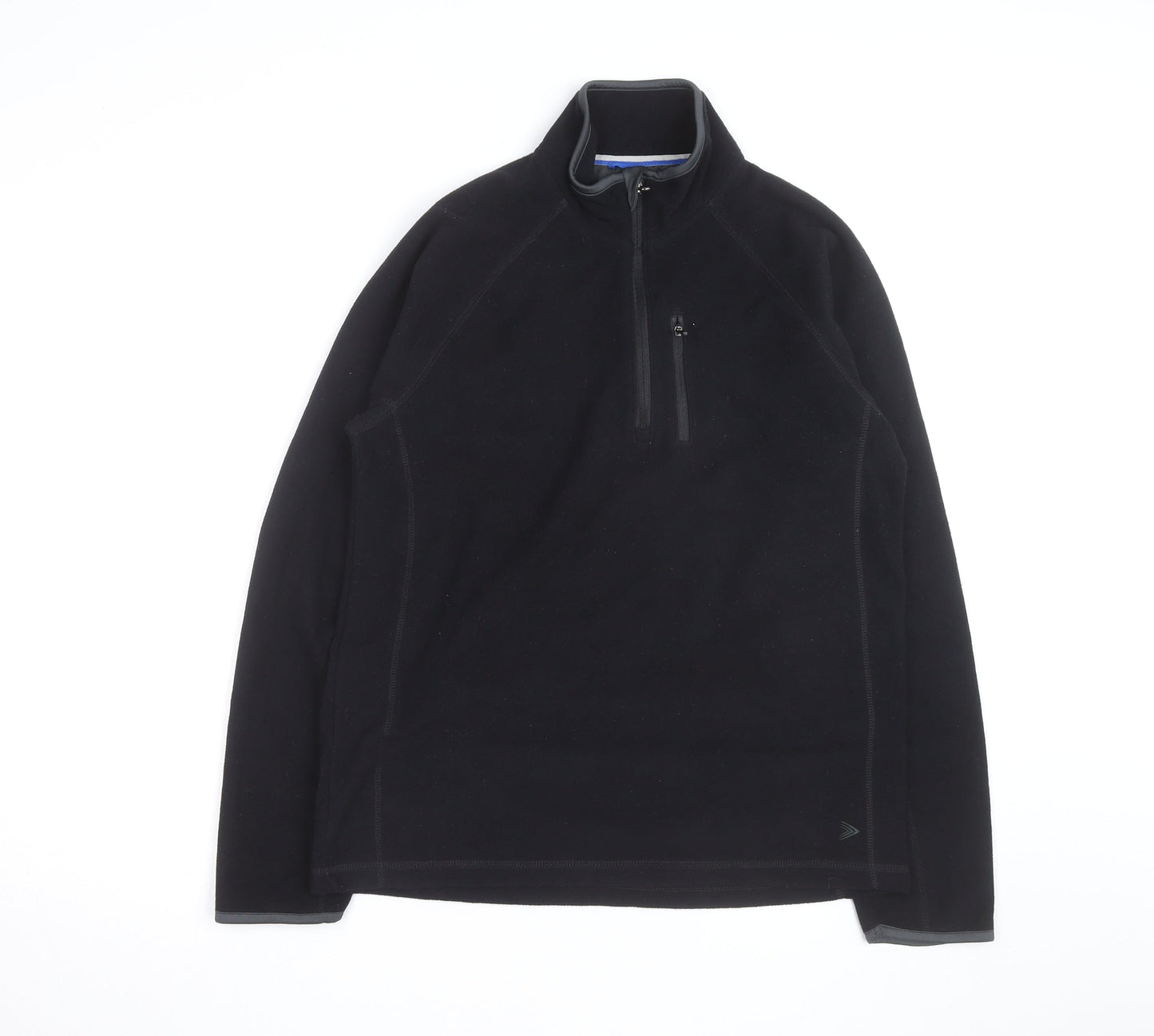 Marks and Spencer Mens Black Fleece 1/4 Zip Sweatshirt Size S