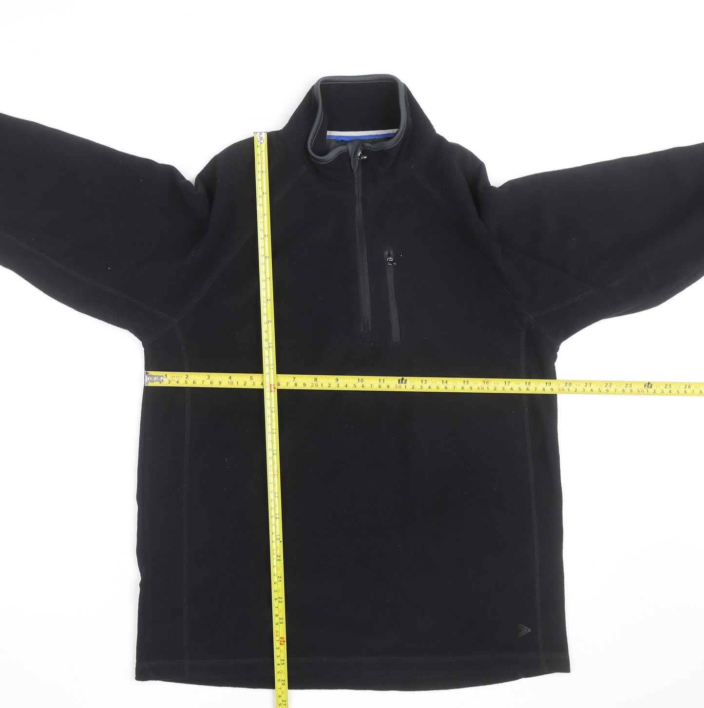 Marks and Spencer Mens Black Fleece 1/4 Zip Sweatshirt Size S