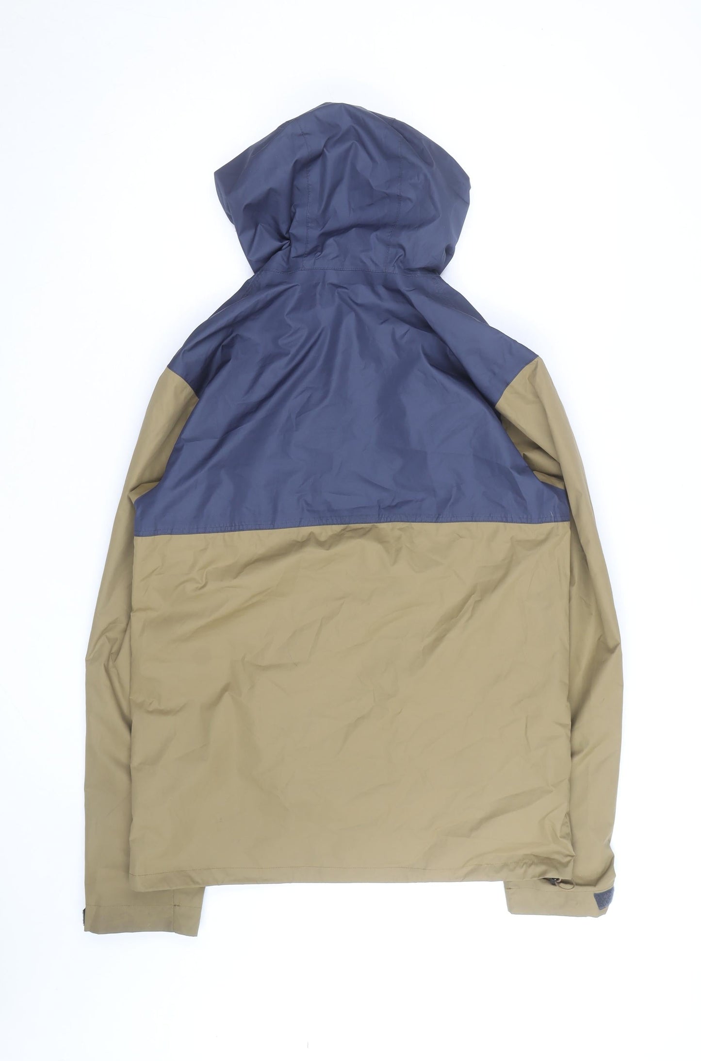 Quechua Men's Blue Brown Waterproof Hooded Hiking Jacket Size L