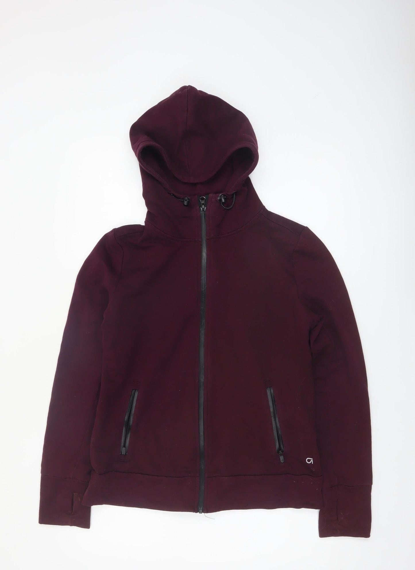 GapFit Women’s Burgundy Full Zip Hoodie M Cotton Blend