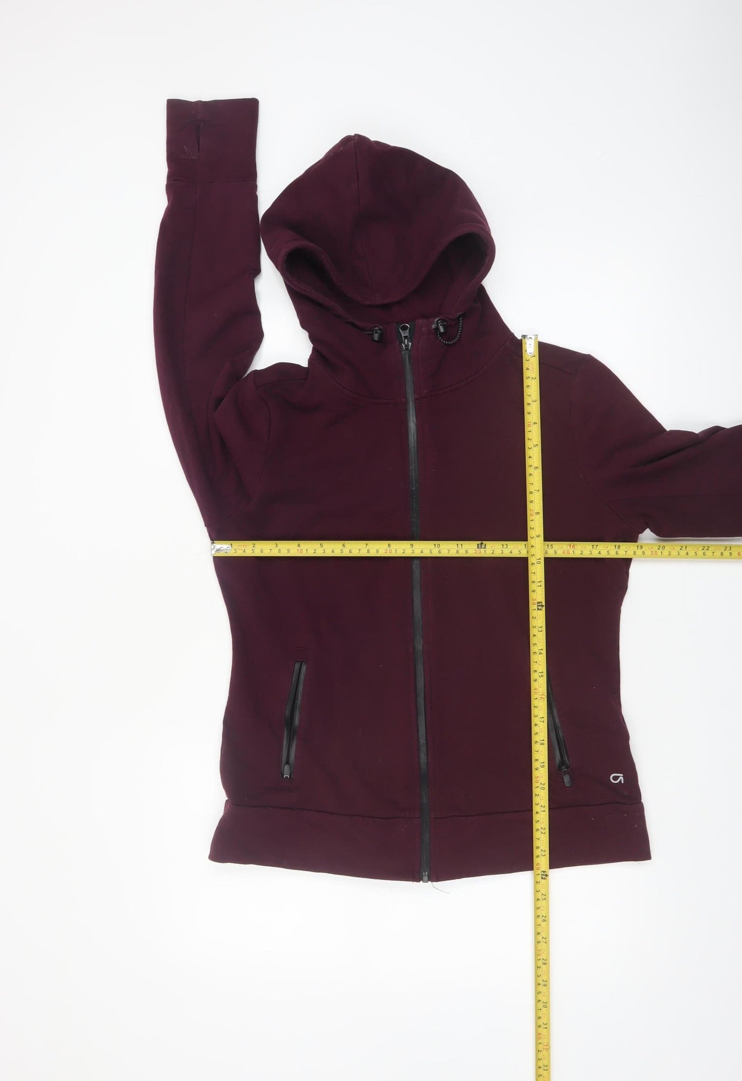 GapFit Women’s Burgundy Full Zip Hoodie M Cotton Blend
