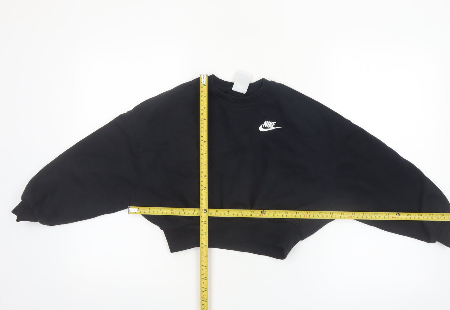 Nike Girls Black Pullover Fleece Sweatshirt Size 8-9 Years Regular Fit