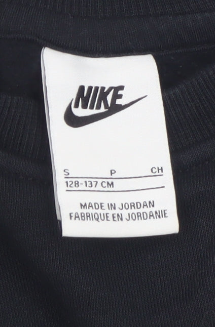 Nike Girls Black Pullover Fleece Sweatshirt Size 8-9 Years Regular Fit