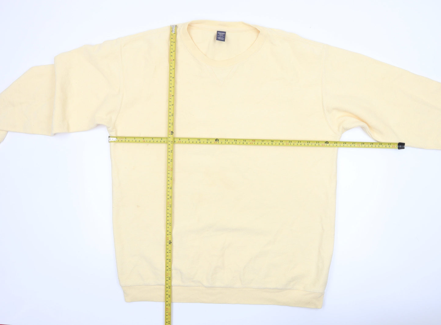 Lands' End Men's Beige Cotton V-Neck Sweatshirt L Tall