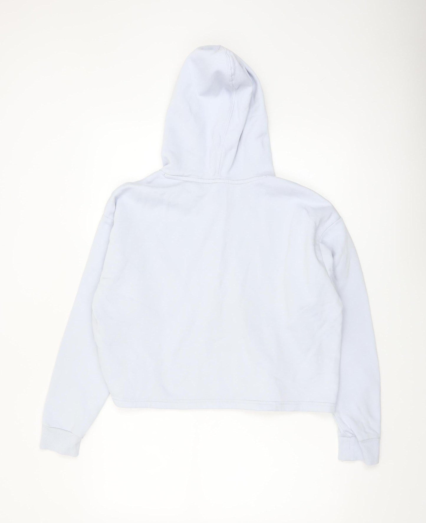 Puma Women's Light Blue Pullover Hoodie Medium Cotton Blend
