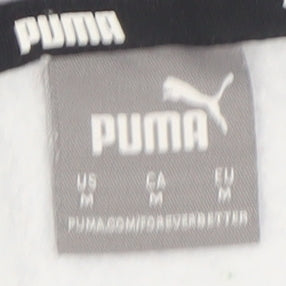 Puma Women's Light Blue Pullover Hoodie Medium Cotton Blend