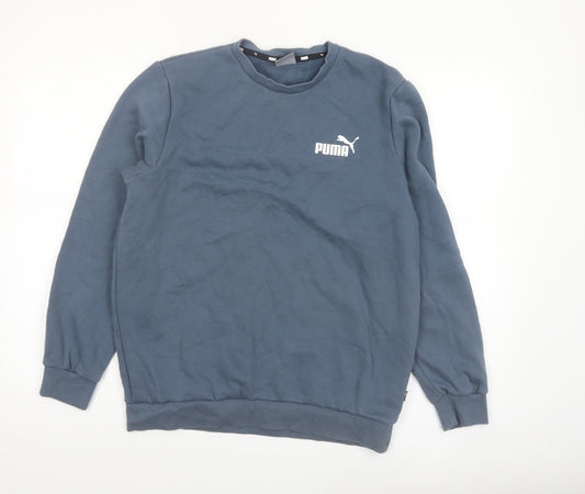 Puma Men's Blue Crew Neck Pullover Sweatshirt Size M