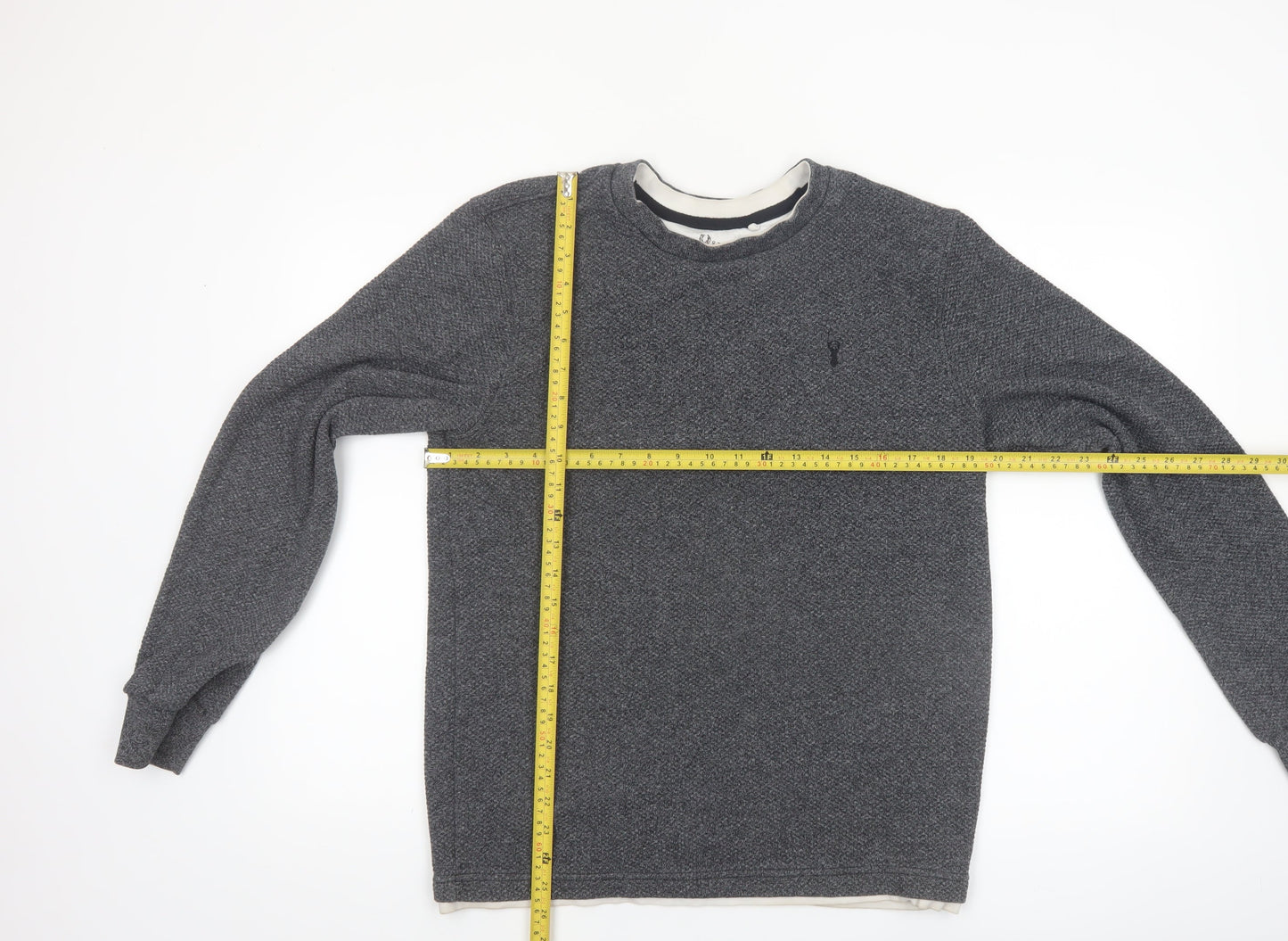 Next Men's Grey Regular Fit Long Sleeve Casual Knit Top M