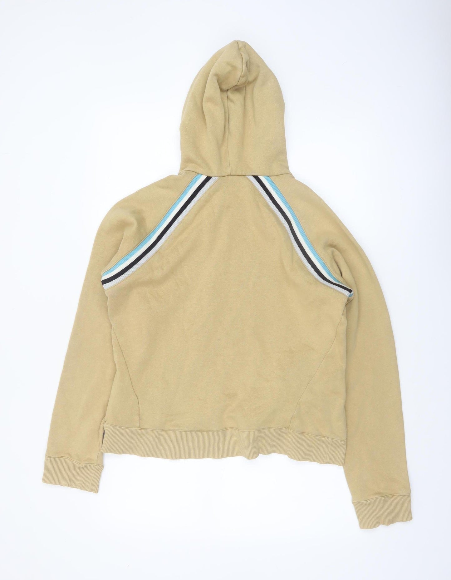 Nike Women Beige Hooded Pullover Sweatshirt L Cotton Blend