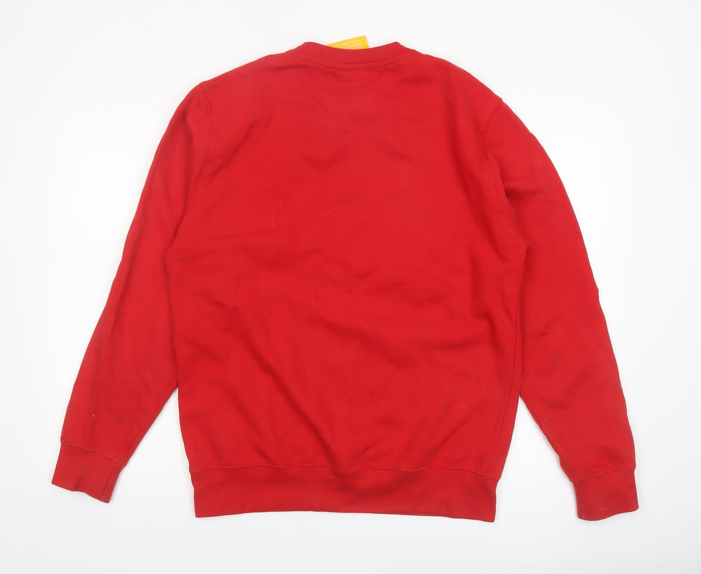 ALLRIOT Men Red Graphic Pullover Sweatshirt M Long Sleeve