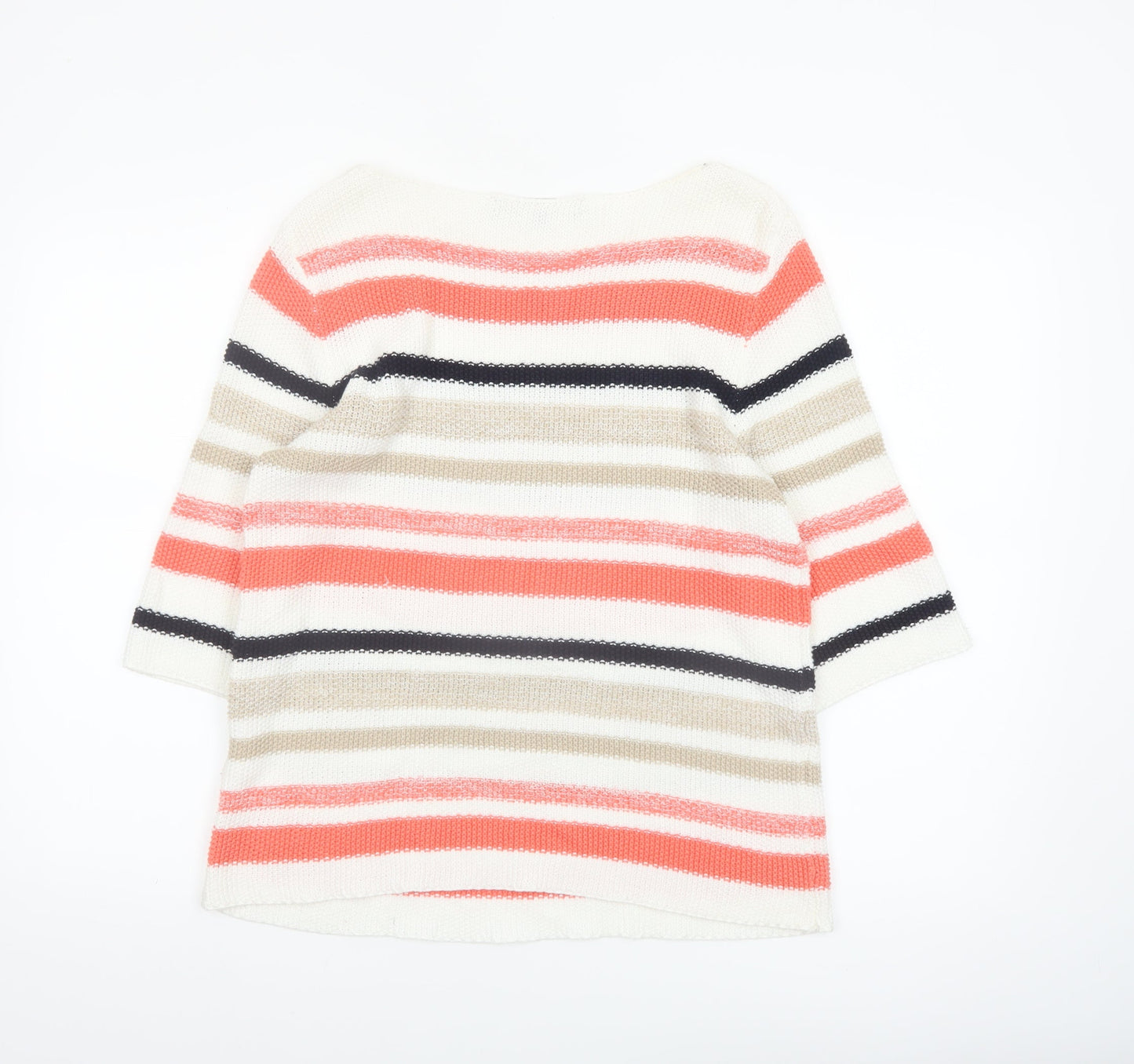 Jessica Graaf Women Multicoloured Striped 3/4 Sleeve Pullover Jumper S