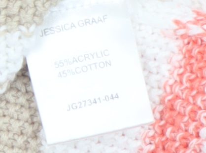 Jessica Graaf Women Multicoloured Striped 3/4 Sleeve Pullover Jumper S