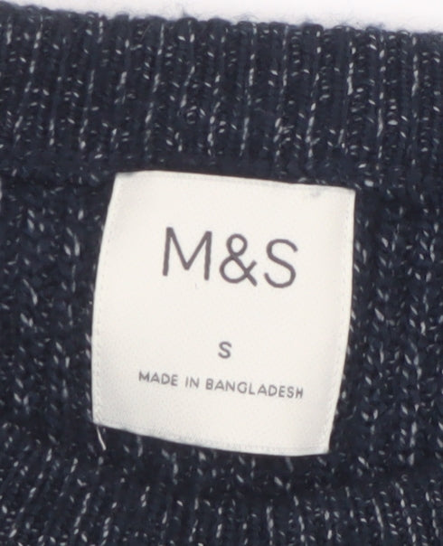 Marks and Spencer Men's Multicoloured Striped Pullover Jumper Size S