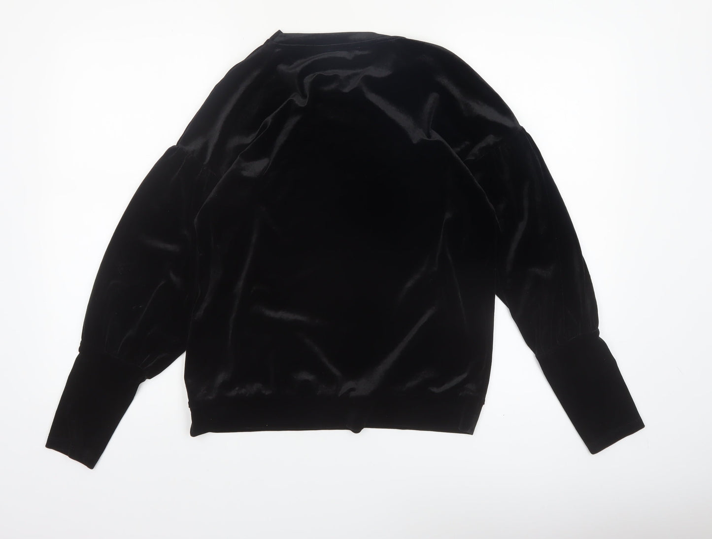 Warehouse Women’s Black Velvet Long Sleeve Blouse Size 10