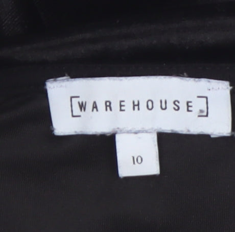 Warehouse Women’s Black Velvet Long Sleeve Blouse Size 10