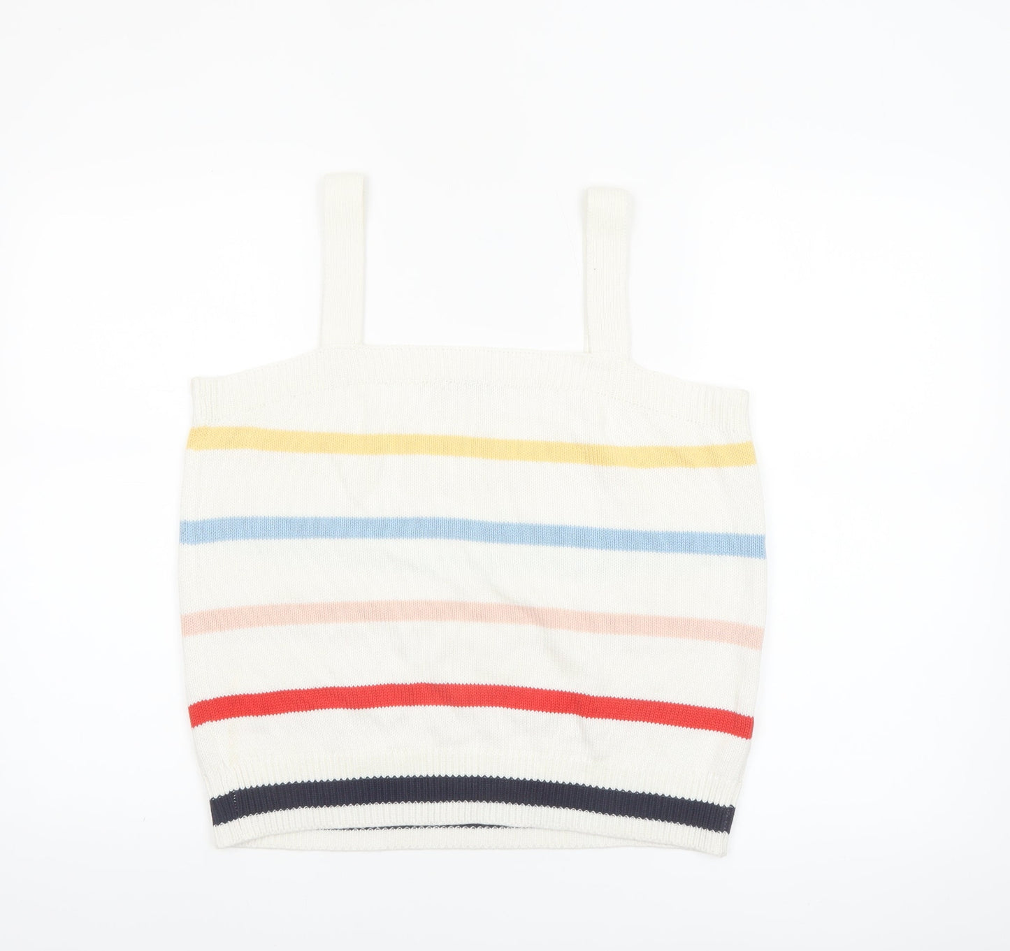 Tu Women’s Multicoloured Striped Knit Tank Top Size 16