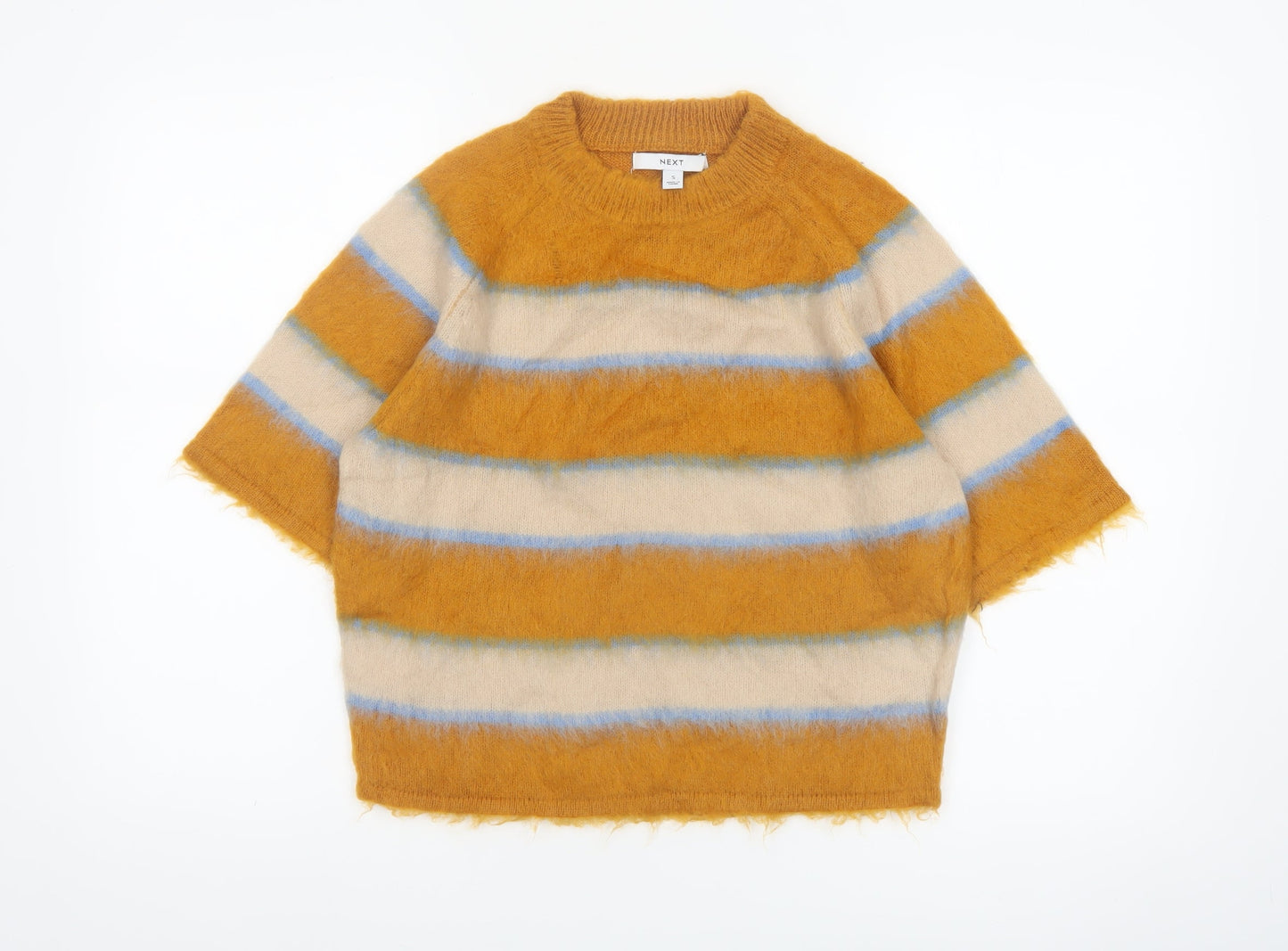NEXT Women’s Multicoloured Striped Short Sleeve Pullover Jumper S